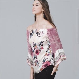 White House Black Market Women’s Off-The-Shoulder Floral Top